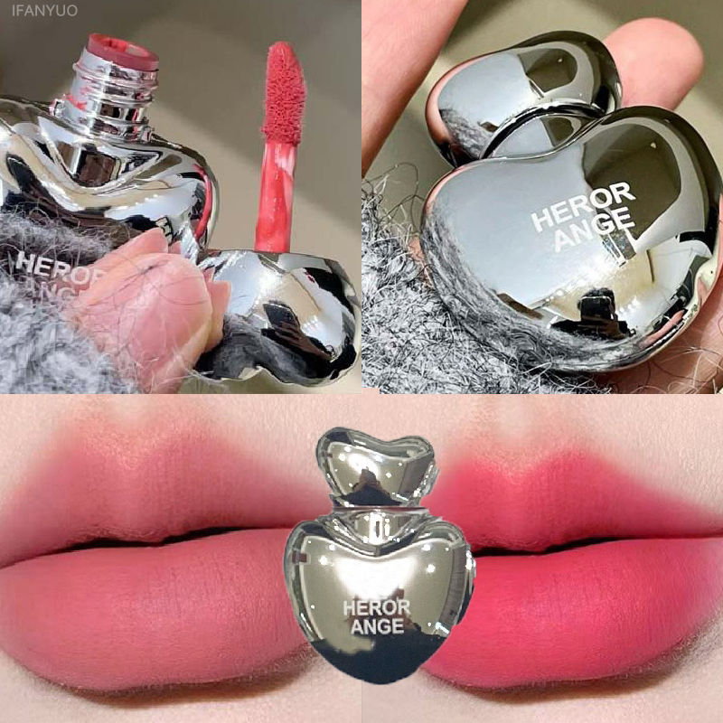 Matte Velvet Lip Tint Long Lasting - Персиковое сердце, шелковистая матовая помада, бархатные