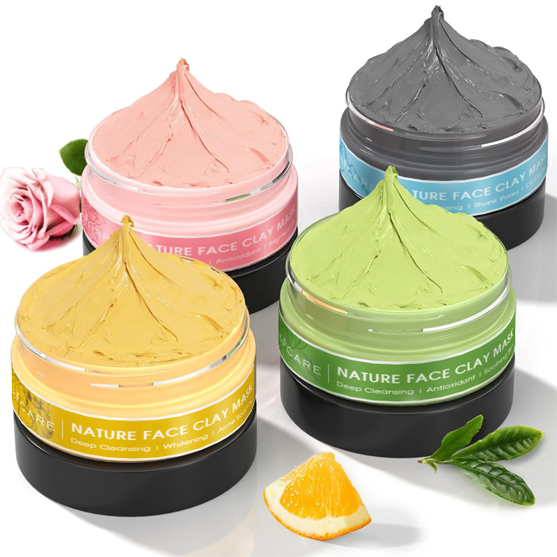 Green Tea Cleansing Clay Mask - Набор глиняных масок для лица, 4