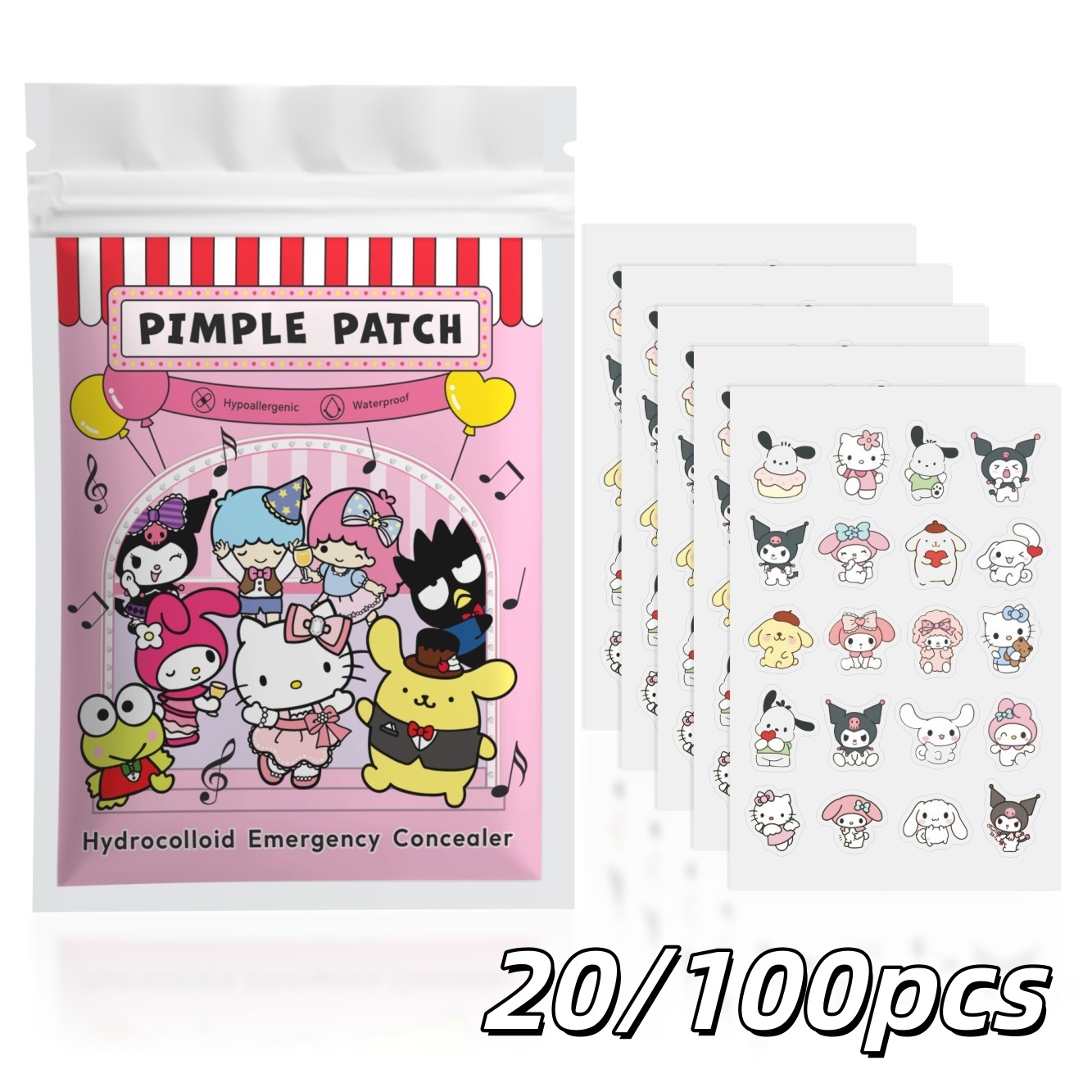 Hydrocolloid Pimple Patch - Набор гидроколлоидных пластырей от прыщей Hello