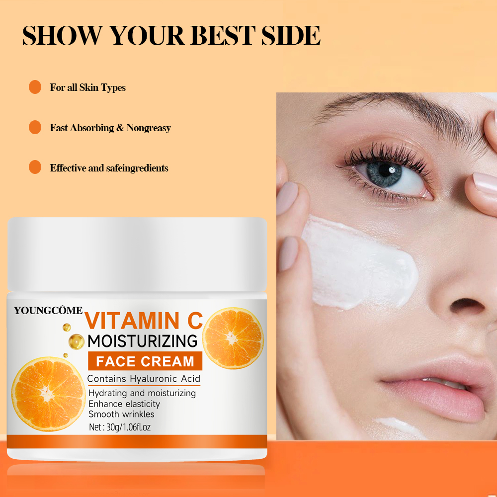 Hyaluronic Acid Facial Serum - Увлажняющий крем с витамином С, восстанавливающая