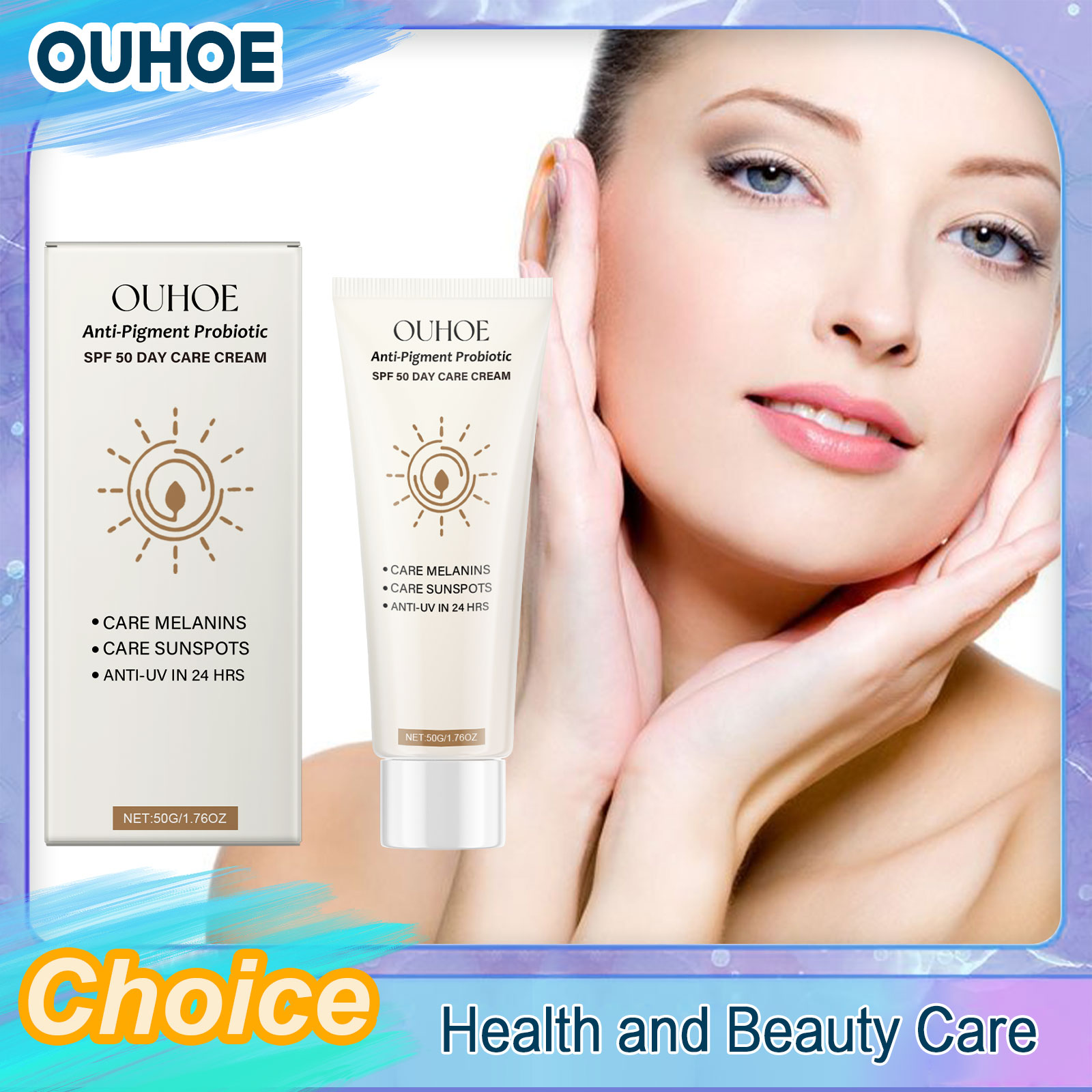 Spf 50 Waterproof Sunscreen - Солнцезащитный крем SPF50: Защита от ультрафиолета,