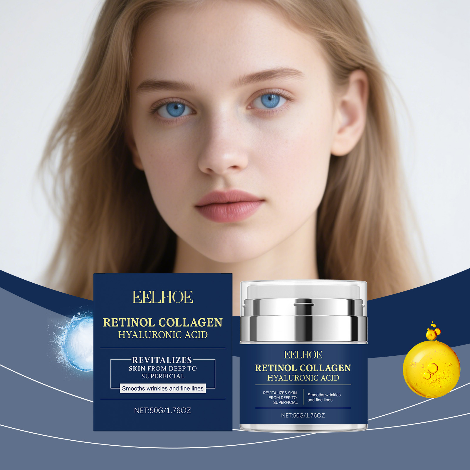 Retinol Anti Wrinkle Cream - EELHOE Коллагеновый крем с ретинолом, средство
