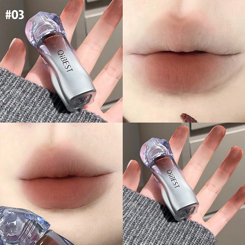 Matte Velvet Lip Tint Long Lasting - QIBEST матовая бархатная жидкая помада, натуральный