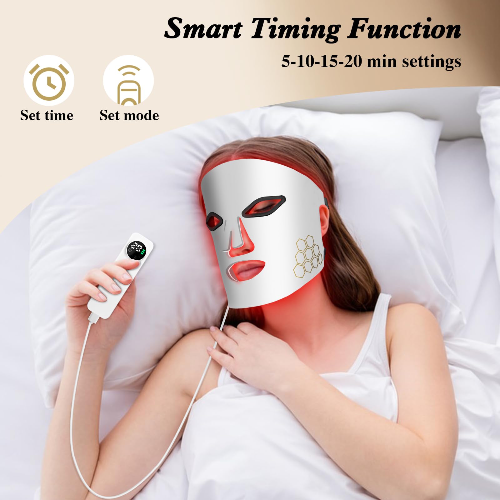 Светодиодная маска для лица He – обзор и цена Led Light Therapy Face Mask
