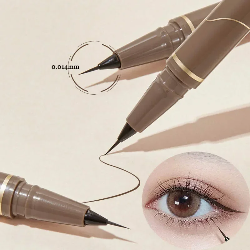 Ультратонкая черно-коричневая  – обзор и цена Waterproof Liquid Eyeliner Pen