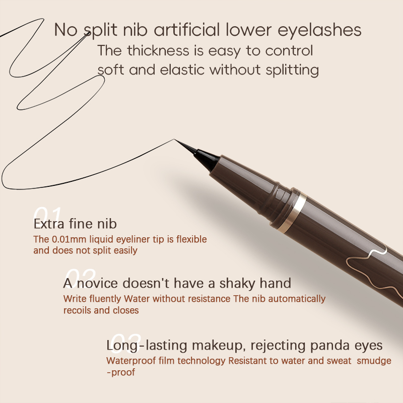 Гладкая очень тонкая подводка  – обзор и цена Waterproof Liquid Eyeliner Pen